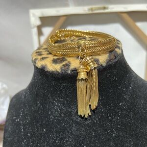 Monet Gold Multi-Strand Tassel Bracelet
